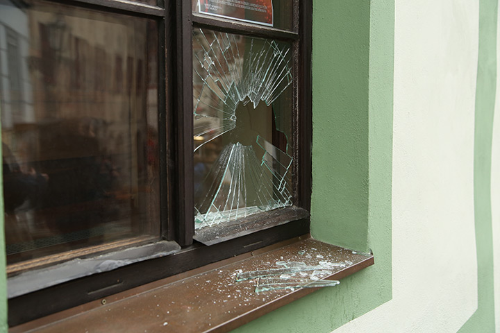A2B Glass are able to board up broken windows while they are being repaired in Bordon.